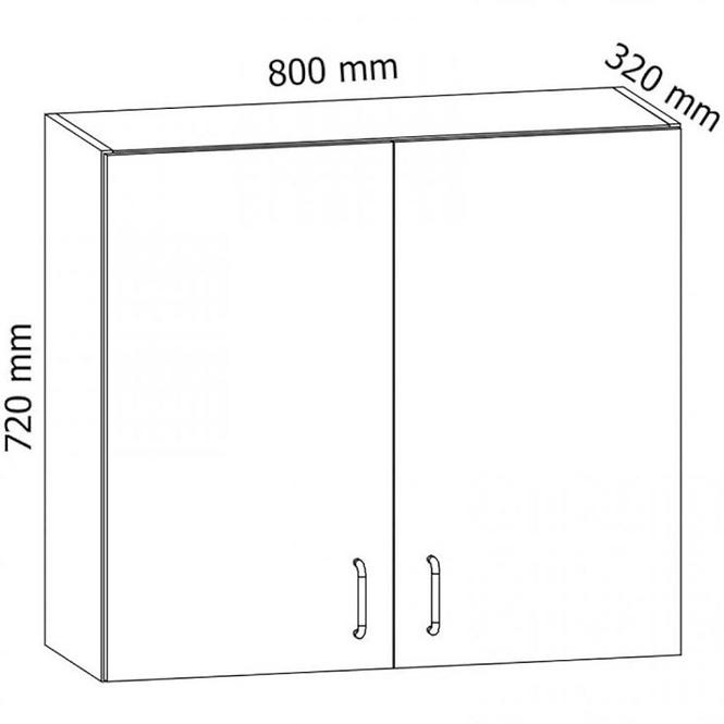 Kuchyňská skříňka Linea G80C Grey