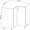 Kuchyňská skříňka Linea D90N Grey,2