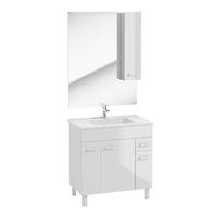Skříňka s umyvadlem a zrcadlem bílá Catania 3D1S 80