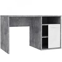 Psací Stůl Canmore 120cm Beton/Bílý Lesk
