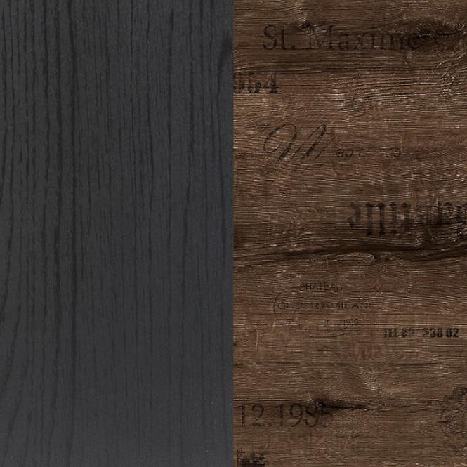 Komoda Jacky 153cm Dub Ušlechtilý / Černá,4