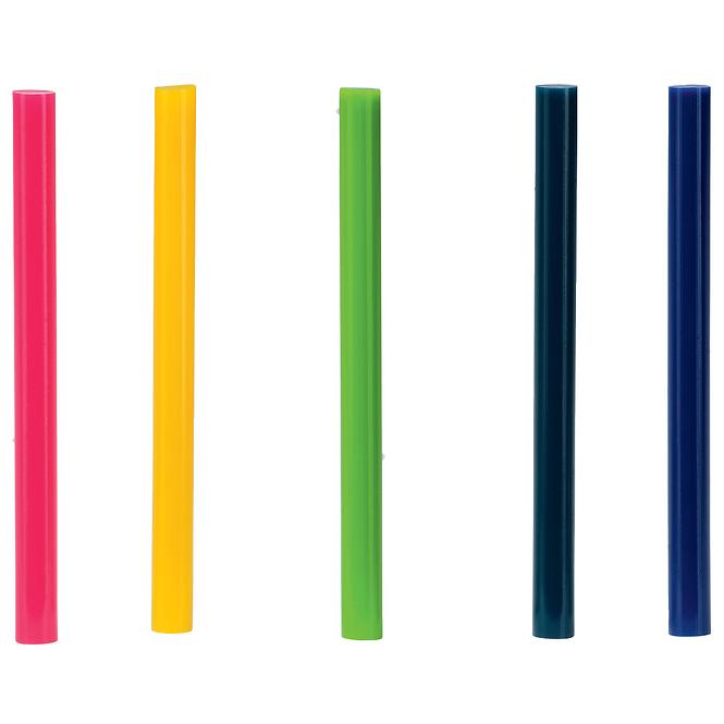 Tavné lepící tyčinky univerzální, Ø 7 mm, 90 mm, modré, žluté, zelené, červené, Rapid