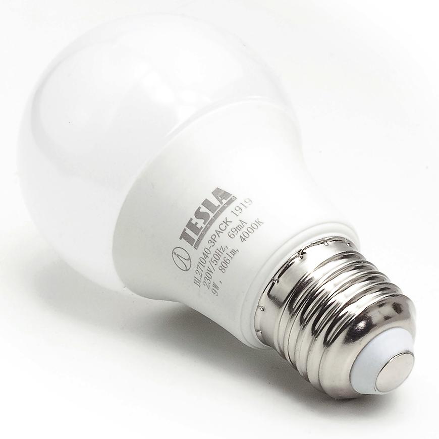 LED žárovka Bulb 9W E27 4000K - 3 pack