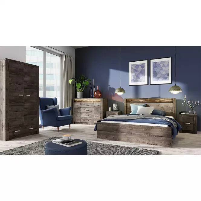 Komoda Indianapolis 131/90cm Jasan Tmavý,8