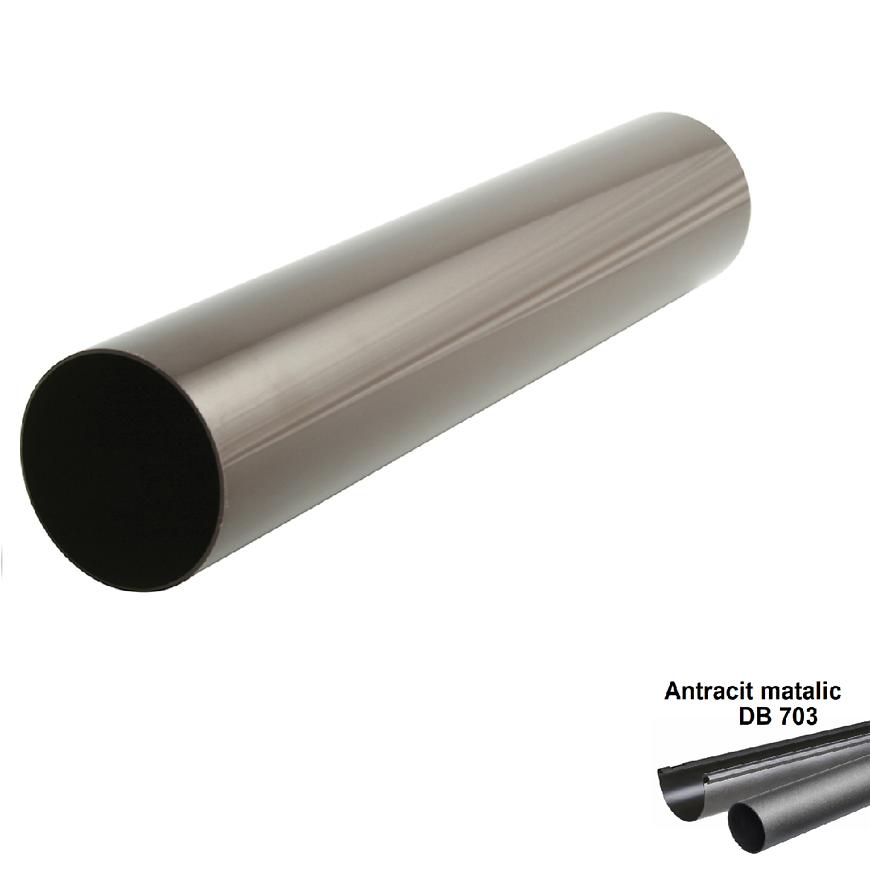 Svodová trubka antracit-metalic 75 mm/1 mb MARLEY