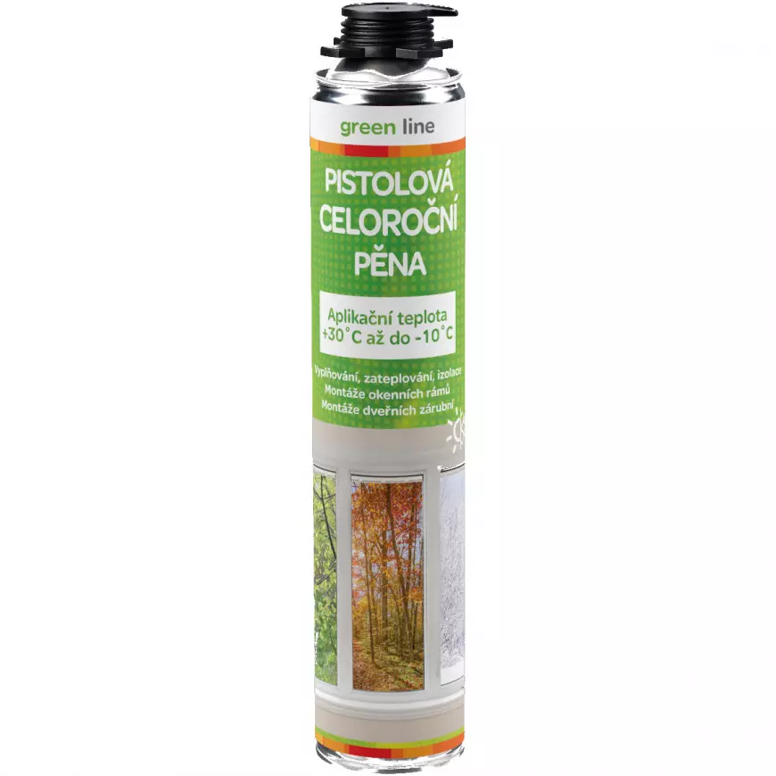 Montážní pěna celoroční Green Line pistolová 750 ml