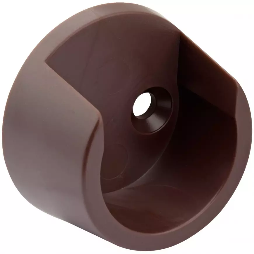 Držák šatní tyče o 25mm, plast, hnědý, 2 ks