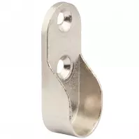 Držák oválné šatní tyče 30x15mm, poniklovaný, 2 ks