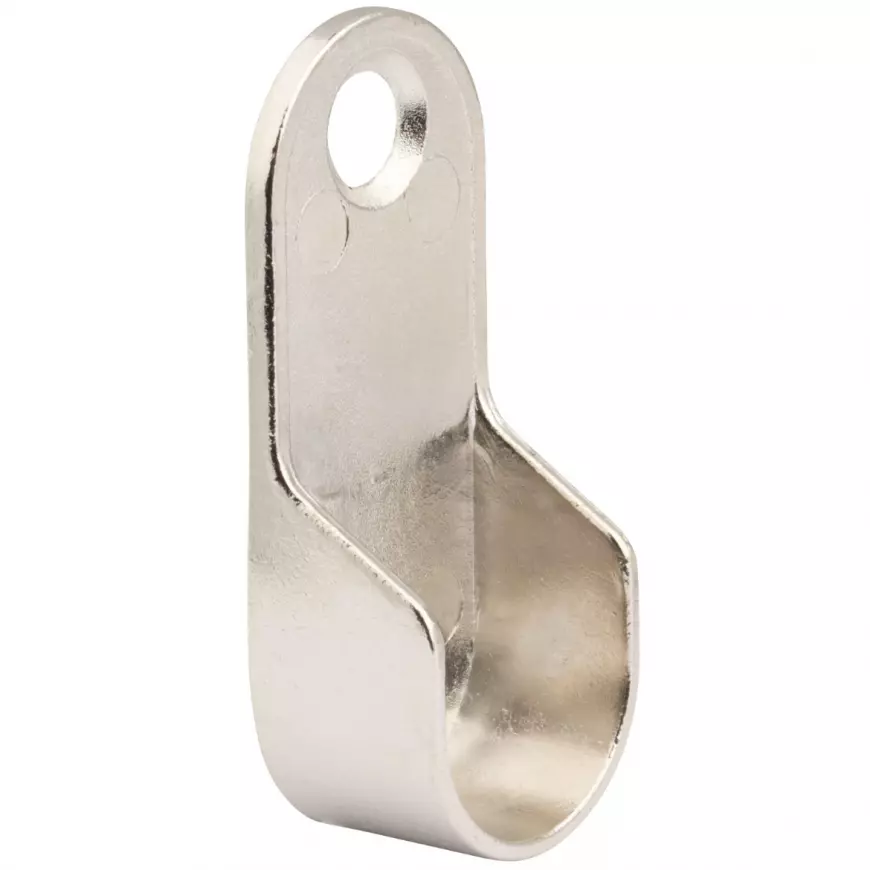 Držák oválné šatní tyče 30x15mm, zinkovaný, 2 ks