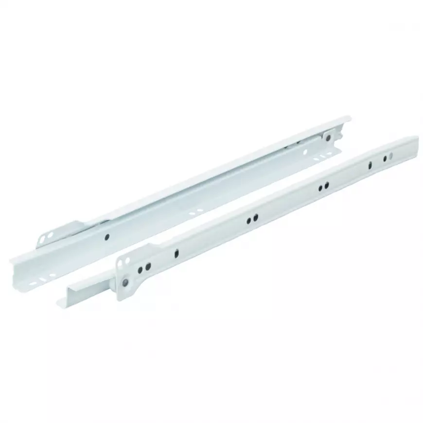 Rolničkový výsuv 450mm, bílý, nosnost 20 kg