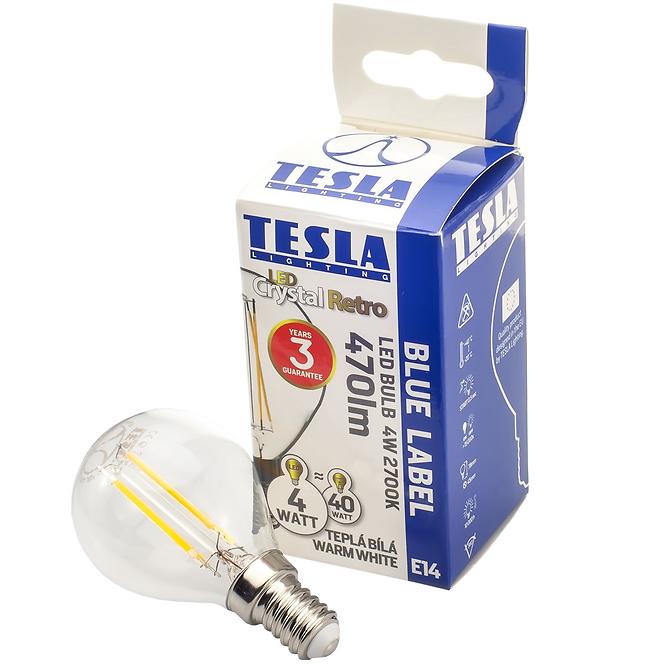 LED žárovka miniglobe Filament Retro 4W E14 3000K