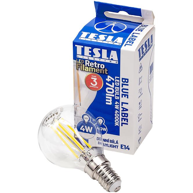 LED žárovka miniglobe Filament Retro 4W E14 4000K