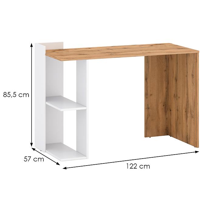 Psací Stůl Stil 1 122cm Dub Wotan/Bílý