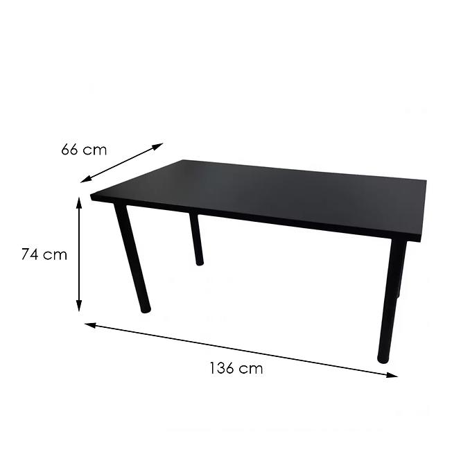 Psací Stůl Pro Hráča 136cm Model 0 Černá Nízký,2