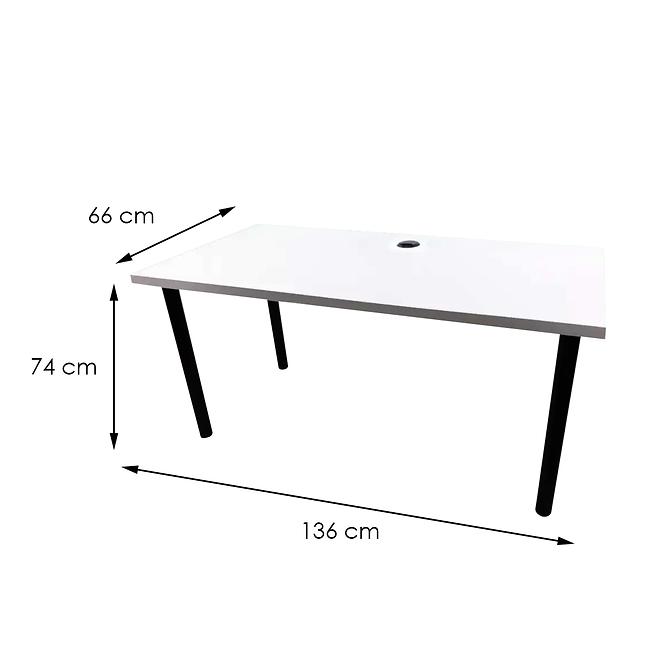 Psací Stůl Pro Hráča 136cm Model 2 Bily Nízký,2