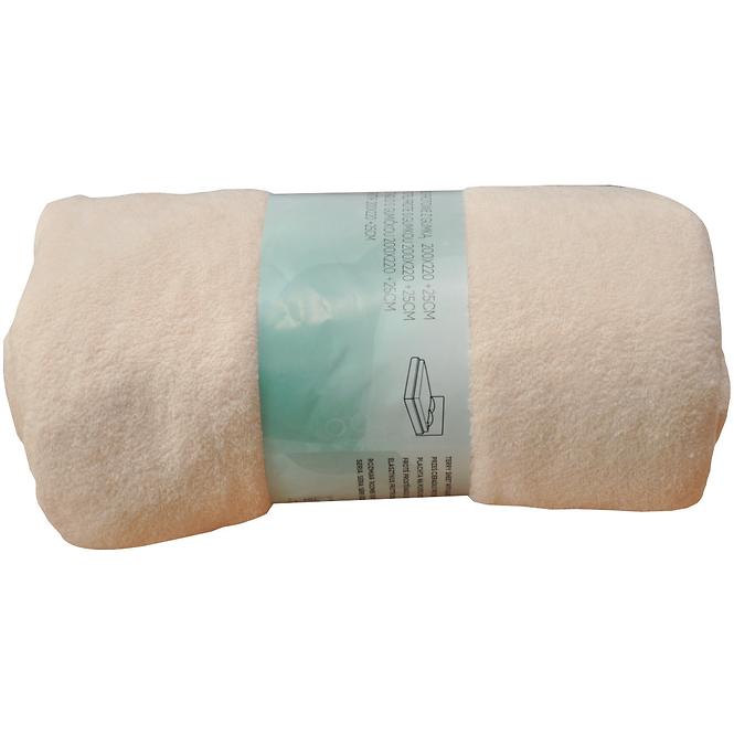 Froté prostěradlo s gumičkou Cream 200x220