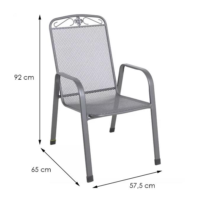 Zahradní kovová židle 71x56x93cm,2