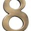 Cislo 3D bronz cesany 8 - 10 cm,2