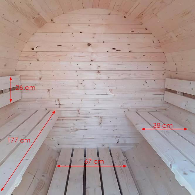 Dřevěná sauna – sud,5