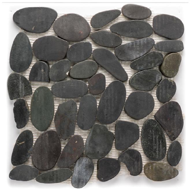 Mozaika Kiesel black flat mat 47673 30x30