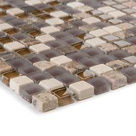 Mozaika marmor Java/glassmix hellbraun dunk. 47840 30,5x30,5x0,8