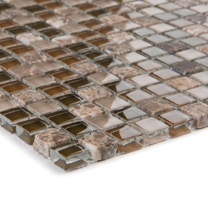 Mozaika marmormix Java beige/glassmix braun 47925 30,5x30,5x0,8