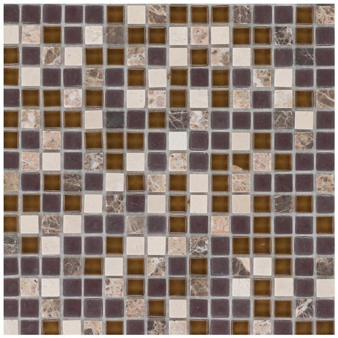 Mozaika marmormix Java beige/glassmix braun 47925 30,5x30,5x0,8