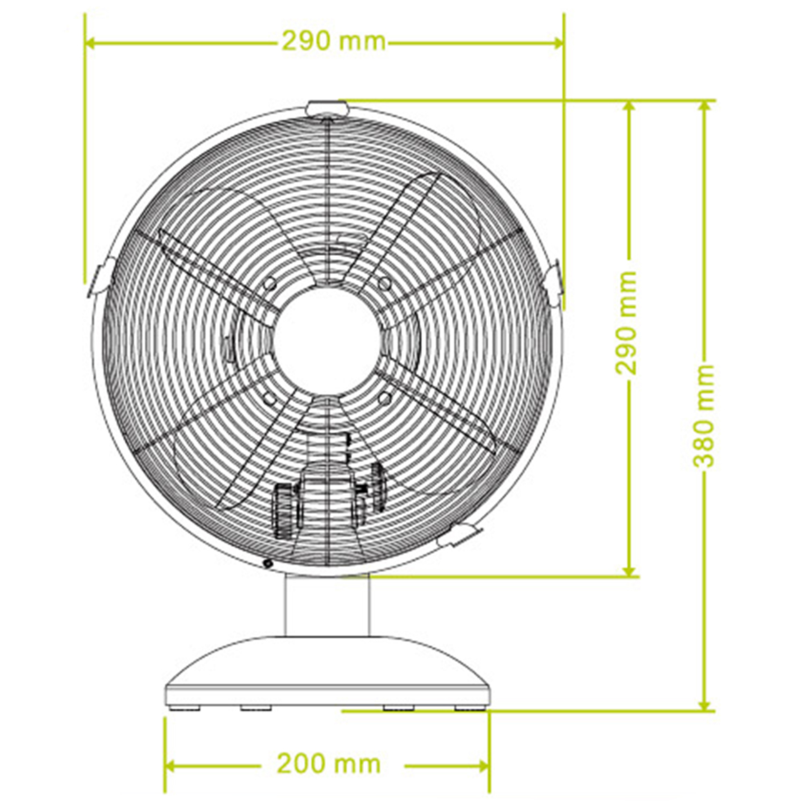 Ventilator plastovy 21,5” VO0230