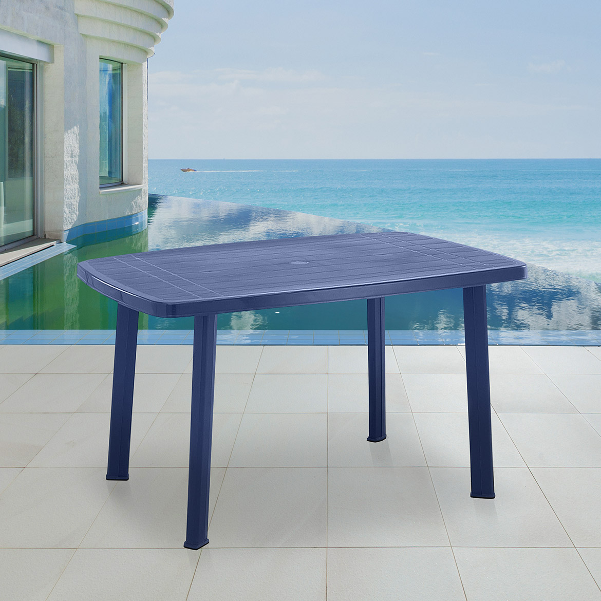 Plastový stůl FARO, modrý 