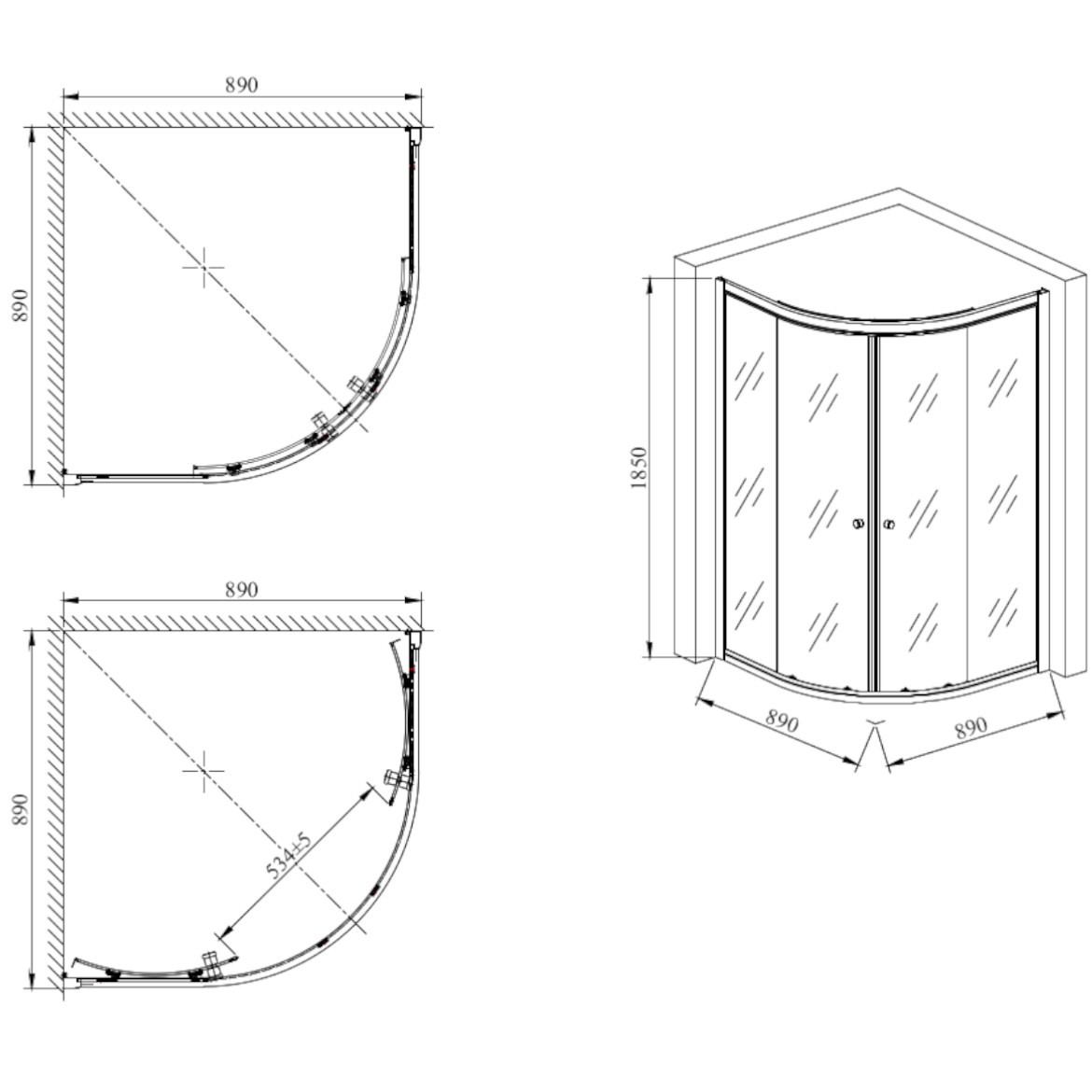 sprchovy kout ctvrtkruhovy a1900 aqua mercado e shop baumax baumax