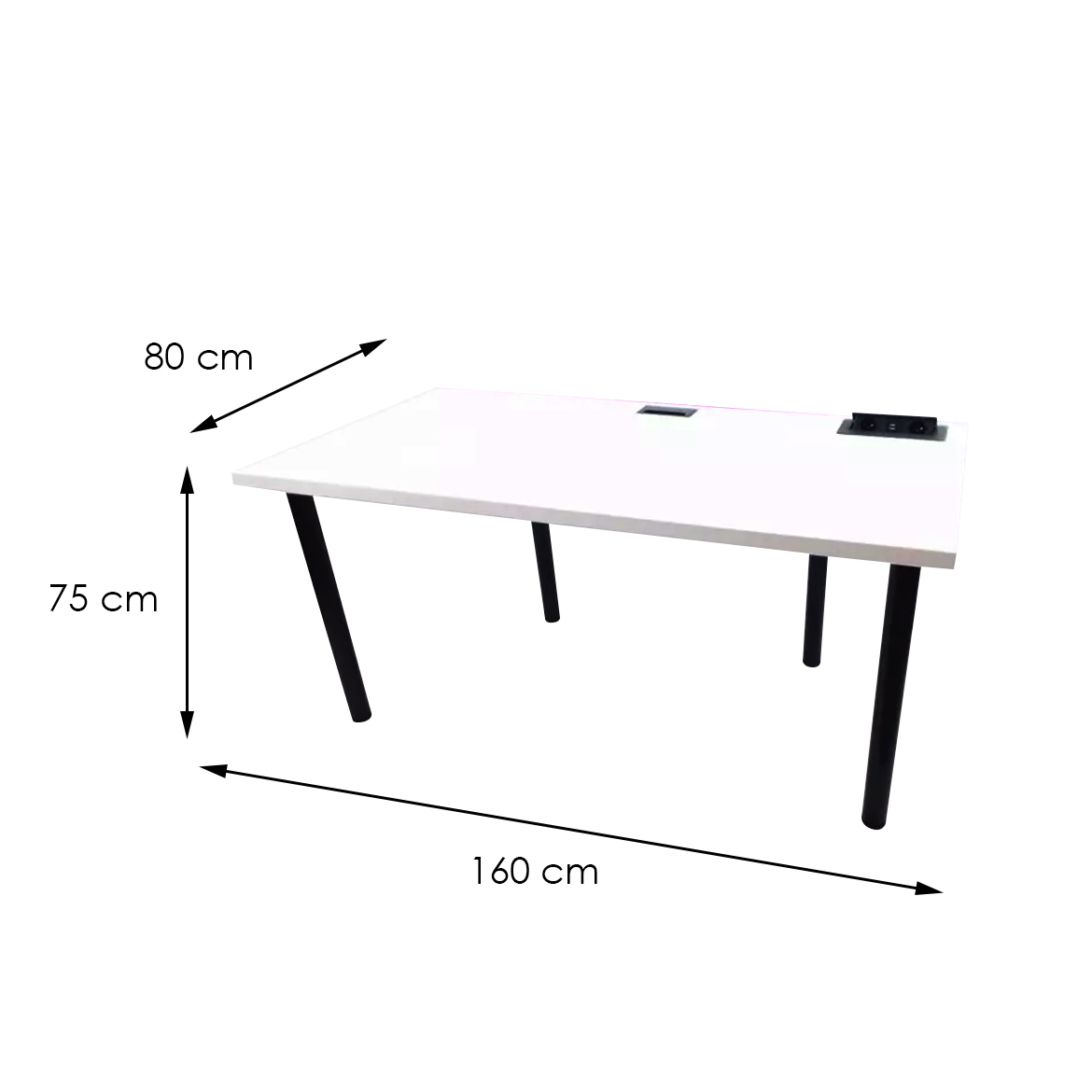 Psací Stůl Pro Hráča 160cm Model 3 Bily Horní